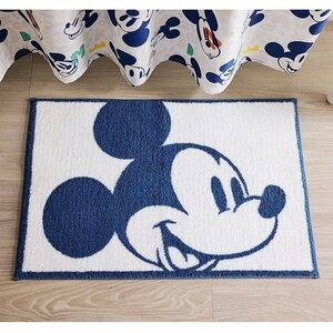 Blue and White Mickey Mouse Rug